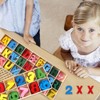 216 Pieces Wooden Letters and Numbers, Wooden Uppercase Letters, Colourful