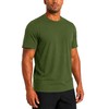 Zengjo Workout T Shirts for Men Quick Dry(Army Green,XL)
