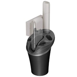 Carmate DZ517 Car Ashtray, IQOS 3 / IQOS 3 Multi Stand, IQOS Holder, Charging, Butt, Black