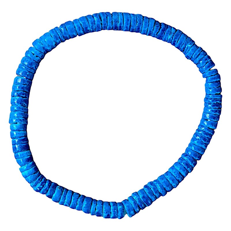 BlueRica Stretch Puka Shell Bracelet (Dark Blue)