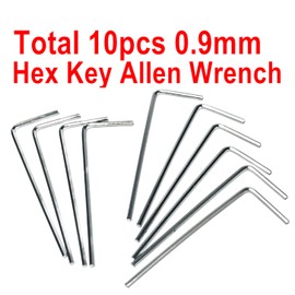 ZQToday 10pcs 0.9mm Allen Wrench sets,0.9mm Hex Key Wrench set,0.9mm Hex Driver allen key Door Key L Shaped hex wrench set.0.9mm Hex Wrench