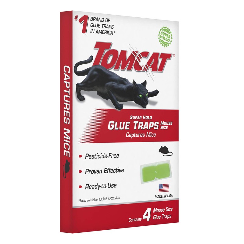Tomcat Super Hold Glue Traps Mouse Size, 8-Pack (32 Glue