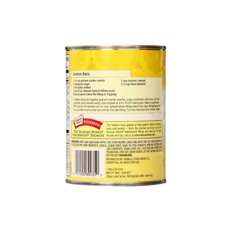 Duncan Hines Wilderness Lemon Crème Pie Filling and Topping, 21