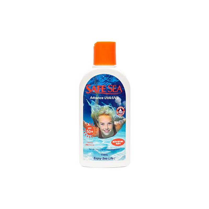 Safesea SPF 50+, Advanced EU Regulation 50, Waterproof, 4.0 fl
