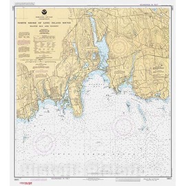 Historic Pictoric Vintage Map - North Shore of Long Island Sound - Niantic Bay and Vicinity, 1991 Nautical NOAA Chart - Connecticut (CT) - Vintage Wall Art - 24in x 30in