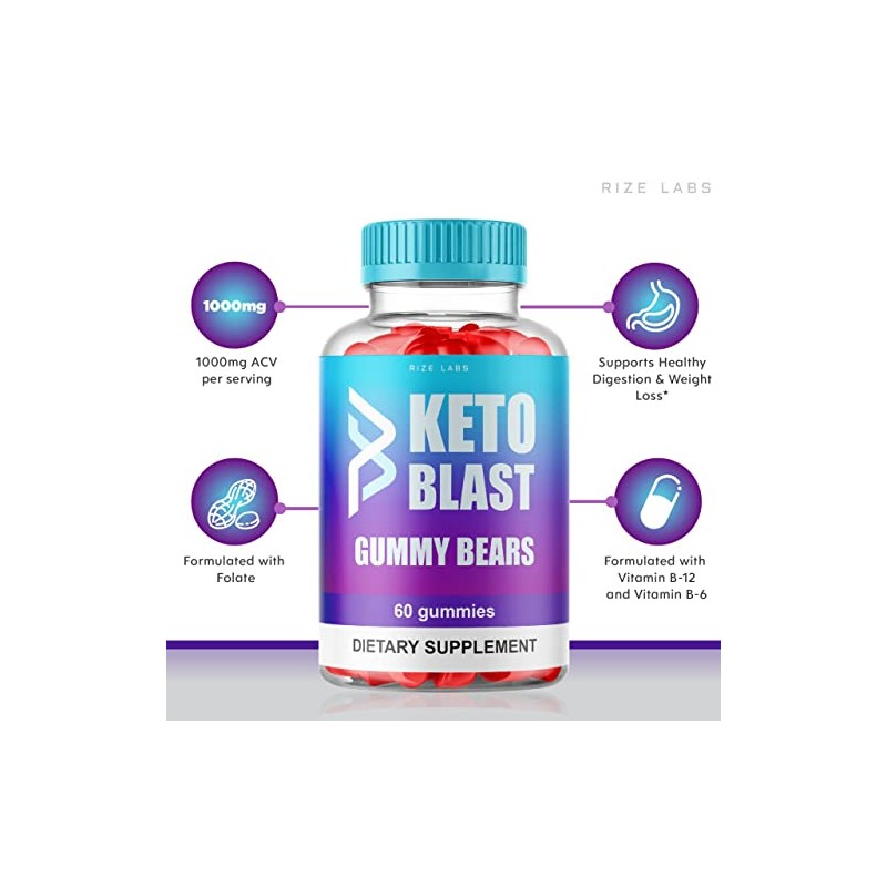 (5 Pack) Keto Blast ACV Gummy Bears Keto Blast ACV