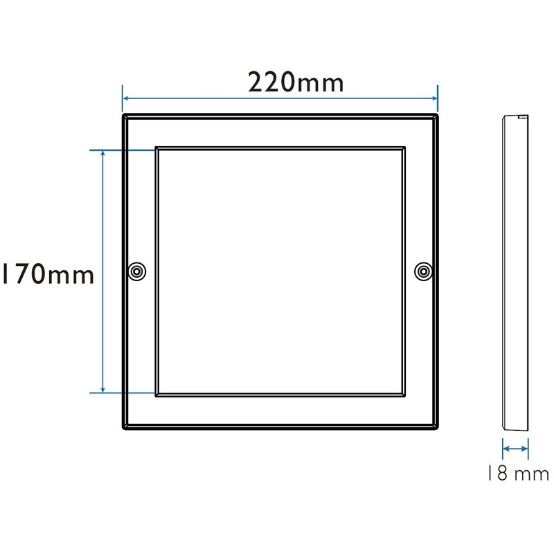 LED Sensor Panel Ceiling Light, 18W, warmwhite 3000K