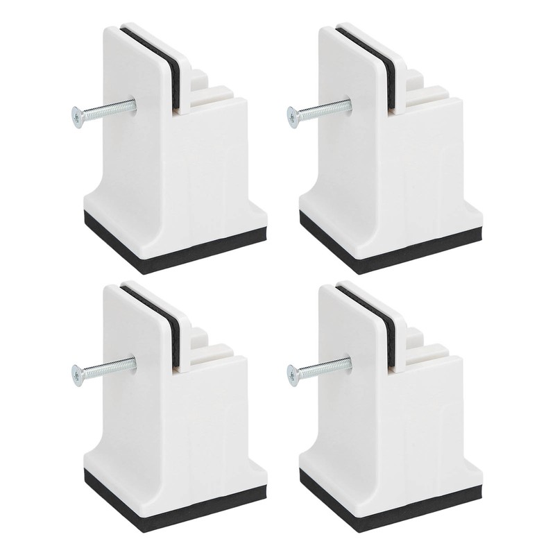 4pcs Adjustable Furniture Risers with Screw Clamp Rubber Bed Couch