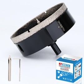 4" Diamond Hole-Saw Bits with Pilot Drill Bit 4 in Diamond Tipped Tile Hole Saws with Guiding Bit for Accurate Drilling, for Porcelain Tile Ceramic Pottery Granite Stone Glass Bottles 102mm