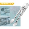 HINMAY 6PCS Mini Serving Tongs 5-Inch Small Sugar Tongs, Tiny