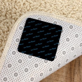 Mabor 12Pcs Rug Tape for Hardwood Floors Anti Slip Carpet Tape for Tile Wood Floors Rug Stickers Carpet Stickers for Area Rugs to Prevent Sliding Keep Rugs in Place