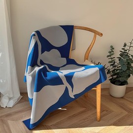 Somibeya Blanket Knee Cover Summer Air Conditioning Countermeasures Office Warm Knee Cover Sofa Cover Bed Cover Stylish Cute Interior Nordic All Season Single 120cm 90cm Gift Present Blue Navy Pink