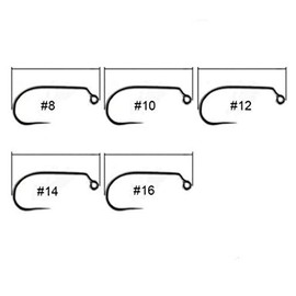 Eupheng Plus Best Barbless Fishing Hooks Competition Fishing Hook Combo Dry Nymph Strimp&Pupa Pupa jig Fly Hooks with Free Mini Fly Box (125PCS 9220 Hooks Combo)