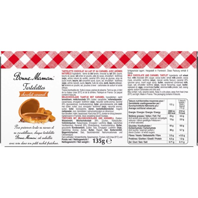 Bonne Maman Tartlet Choc Caramel 4.76 OZ