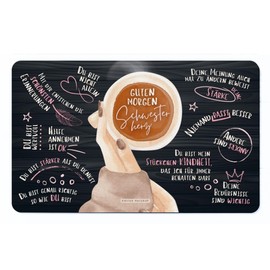 Gift for sister: breakfast board "Guten Morgen Schwesterherz", gift for sister for birthday, small gift for sister