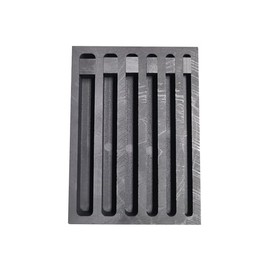OTOOLWORLD Gold Silver Graphite Ingot Mold Mould Crucible for Melting Casting Refining, Long Strip Graphite Mold (6 Strips 110x80x15MM(Inner Photo Sizes))