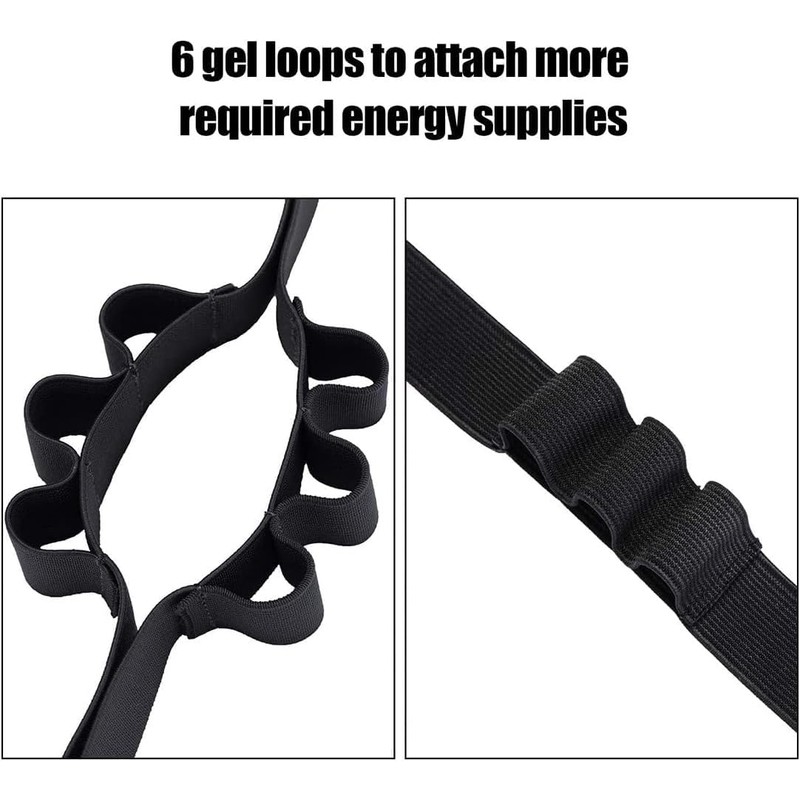 Race Number Belt With Reflective Running Belt and 6 Energy