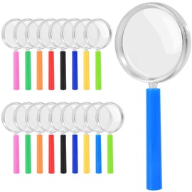 SenseYo 18 Pack 3X Mini Magnifying Glass for Kids, Small Colorful Kid Magnifier for Observation