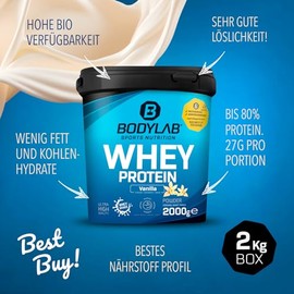 Bodylab24 Whey Protein Pulver, Kokosnuss, 2kg