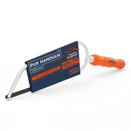 Presch Junior Hacksaw PUK 150mm incl. Universal Saw Blade - Original PUK Handsaw 150mm - Small Saw for Metal, Non-Ferrous Metal, Plastic, Aluminium, All Woods - Small Universal Saw
