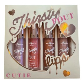 Set Deluxe De Brillo Labial Thirsty Pout Italia De 4 Tonos