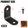 Pack of 20 Metal Brackets, Black, Stainless Steel Angle 30