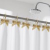 CTOHN 12-Piece Gold Bow Shower Curtain Hooks, Cute Metal Bows