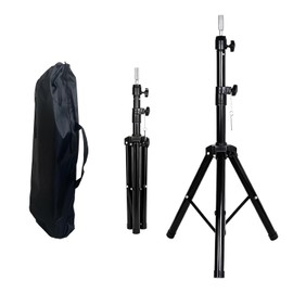 GL Hair Professional Heavy Duty Tripod Stand for Wig Block Head Mannequin Head stand - Adjustable Height 81-155cm Salon Styling Canvas Block Holder Black