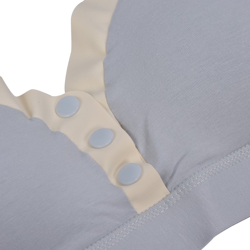 Wireless Nursing Bra V Shape Breastfeeding Breathable Maternity Bra with