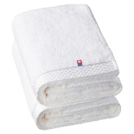Imabari Towel, Bath Towel, 100% Cotton, Set of 2, Ultra Thick, Premium, High Quality Long Pile, Sweet Twisted Twine, White, Imabari, Fluffy, Fluffy, Quick Drying, Instant Absorption, Made in Japan, Imabari Towel Set, Gift, Hotel Towel, Cotton, Made in Ja