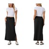 GRECERELLE Womens Summer Maxi Skirts Anti-Wrinkle Casual High Waisted Adjustable