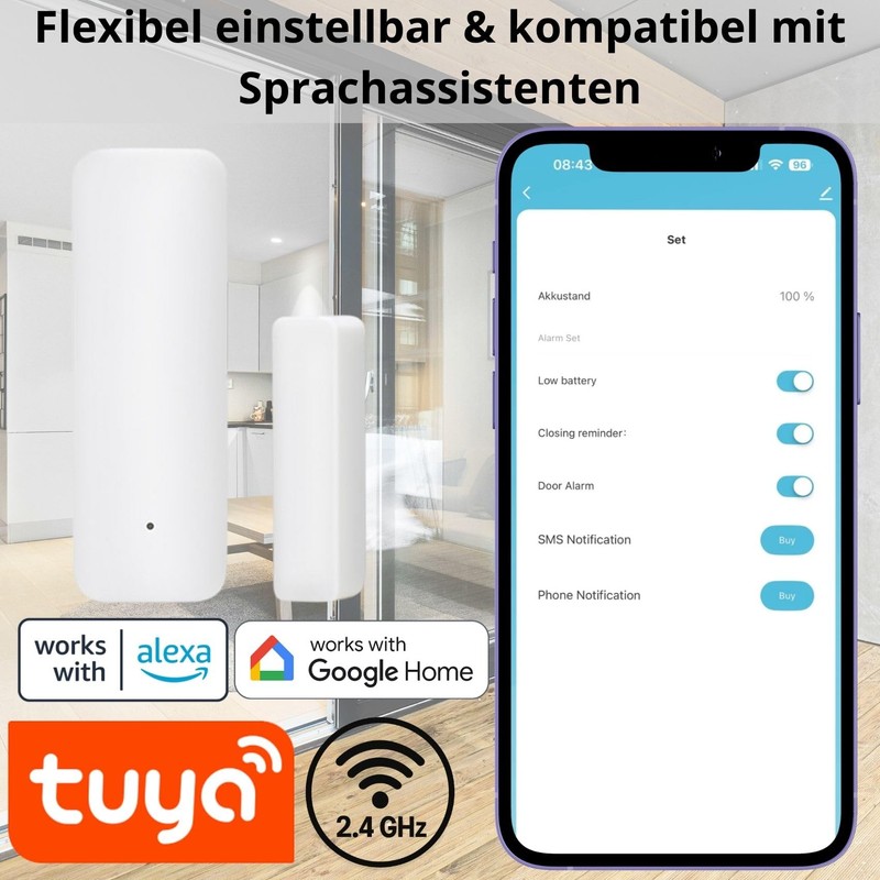Sone Smart One Door Sensor Alarm, Window Sensor Wireless. Alarm
