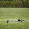 Lawn Sprinkler, Metal Oscillating Sprinkler with 18 Hole Brass Nozzles,
