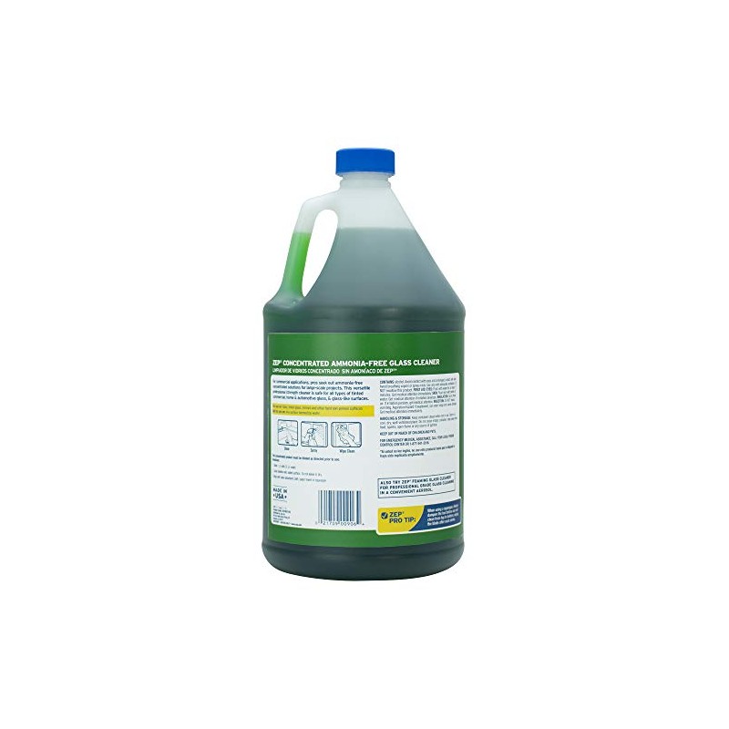 Zep Commercial Glass Cleaner Concentrate - Concentrate Liquid Solution, Green