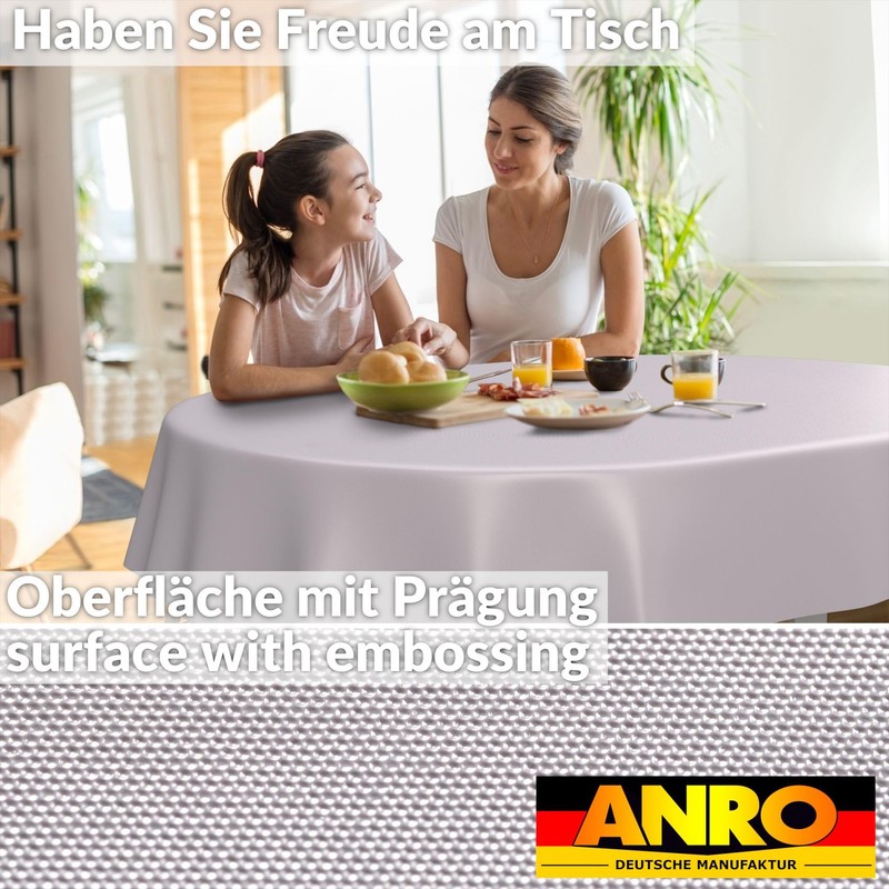 ANRO Oilcloth Tablecloth, Washable, Oilcloth, Garden Tablecloth, Outdoor, Indoor, Oval,