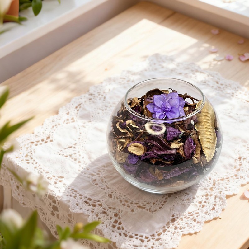Purple Potpourri Dried Flower,Lavender Scented Bowl Filler,10.5 oz,2PCS