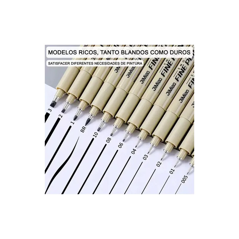 Kit de Plumones Fineliner Superaimi de 12 Piezas para Lettering,