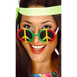 Guirca Fiestas GUI18224 - verschieden-farbige Hippy-Brillen