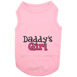 Parisian Pet Dog Cat Clothes Tee Shirts Daddy's Girl T-Shirt, XL