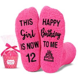 HAPPYPOP 12th Year Old Birthday Gifts for Girls - Socks for 12 Year Old Kids, 12 Yr Old Gift Ideas for Tween Girls, Presents for 12 Year Olds