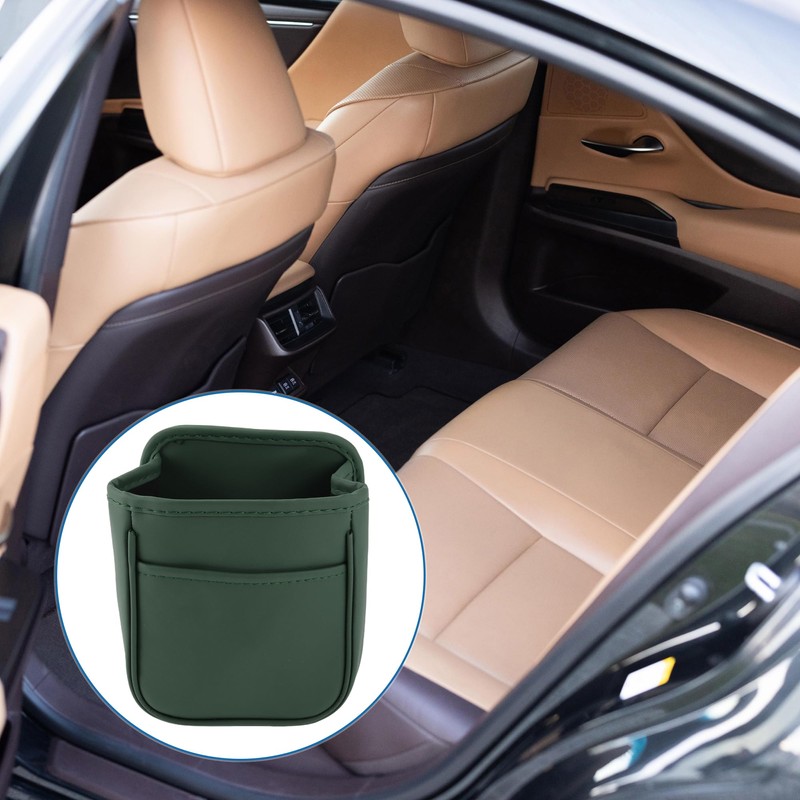 A ABSOPRO Car Trash Can Portable and Hanging 5.9" Length