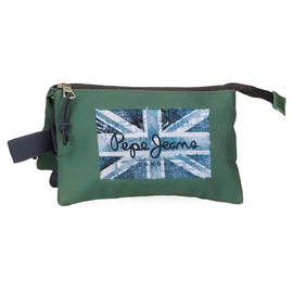 Pepe Jeans Joumma Bags Jebb Pencil Case Toiletry Bag Ideal Size to Carry in Backpack, Green, Case