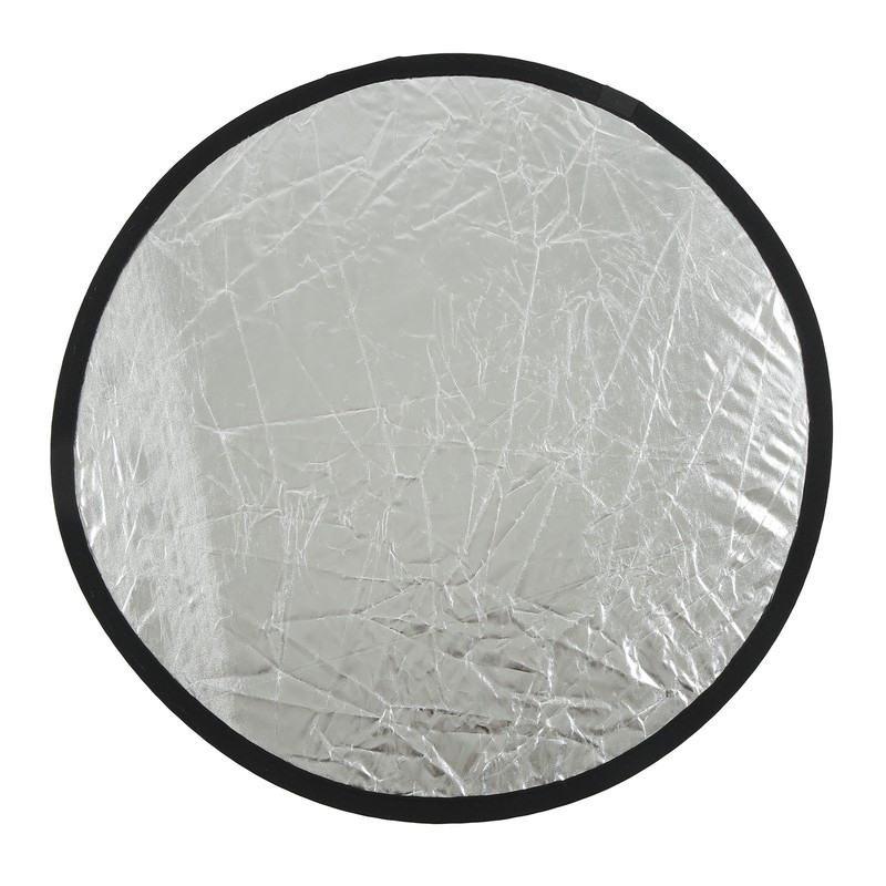 Silver Gold 2 In 1 Reflector Portable Mini Round Light