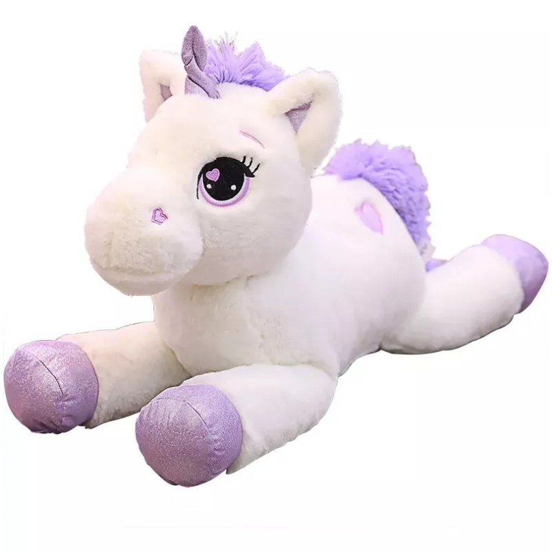 Jextech Peluche Unicornio Rosa Morado 110 Cm Jumbo Gigante Grande