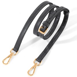 Hamdecro Leather Purse Strap, Purse Straps Replacement Crossbody Shoulder Straps for Bags, Adjustable Straps for Handbags, Grey