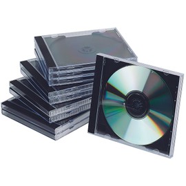 Q-Connect Black /Clear CD Jewel Case (Pack of 10) KF02209