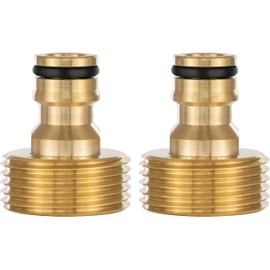 Poppstar 1 Inch Hose Connector (Tap Adapter G 1 Inch Male Thread (33 mm) to Quick Coupling (Compatible with Gardena Plug System), Pack of 2
