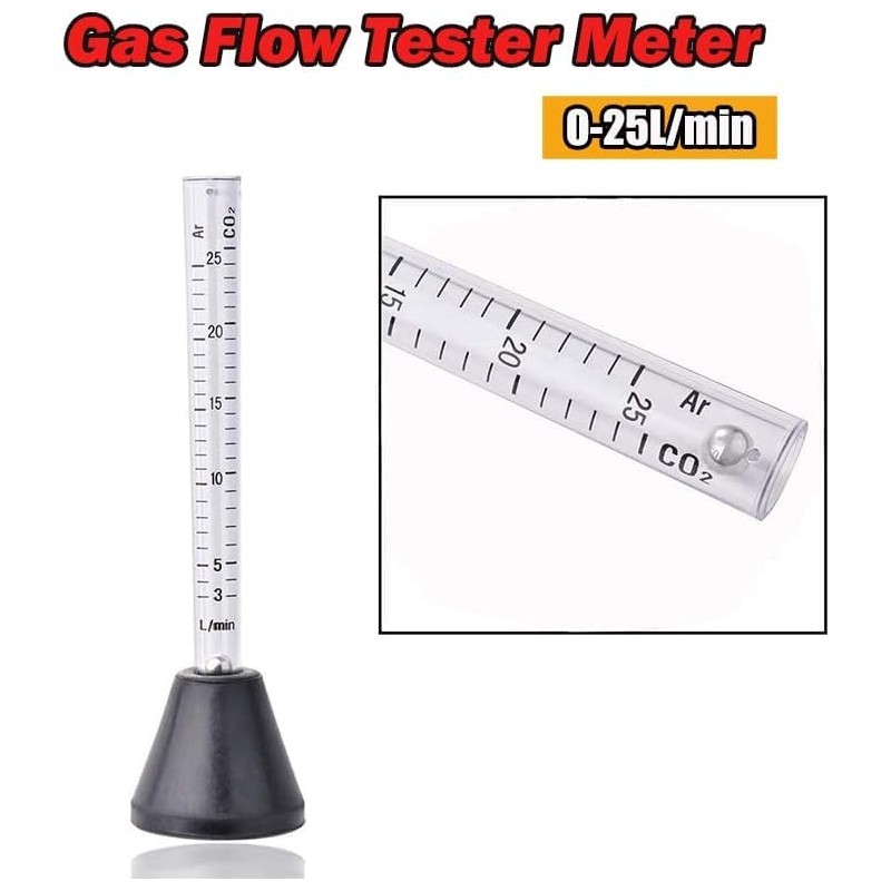 Argon Gas Flow Meter, 25 L Gas Measuring Gas Tester,
