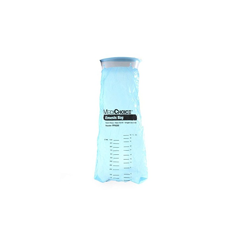 MediChoice Emesis Bags, Blue, Non Sterile, 6.5 Inches x 15