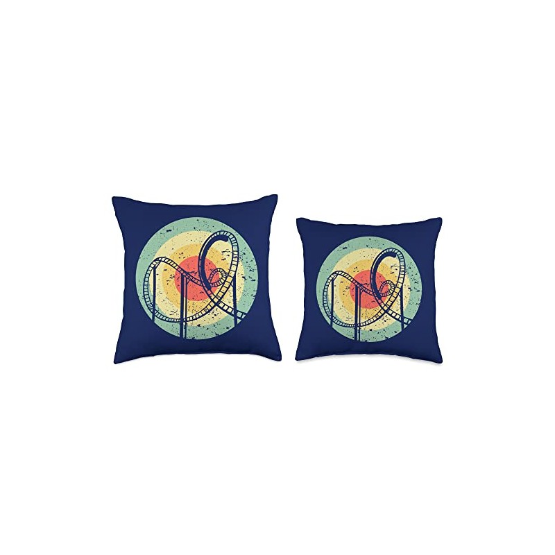 Rollercoaster I Vintage Roller Coaster Throw Pillow